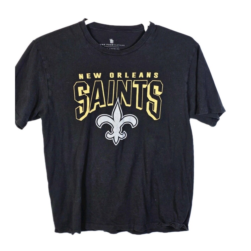 Junk Food New Orleans Large Black New Orleans Saints T-Shirt